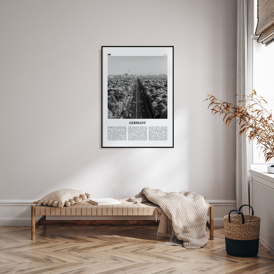 Germany Travel B&W Poster
