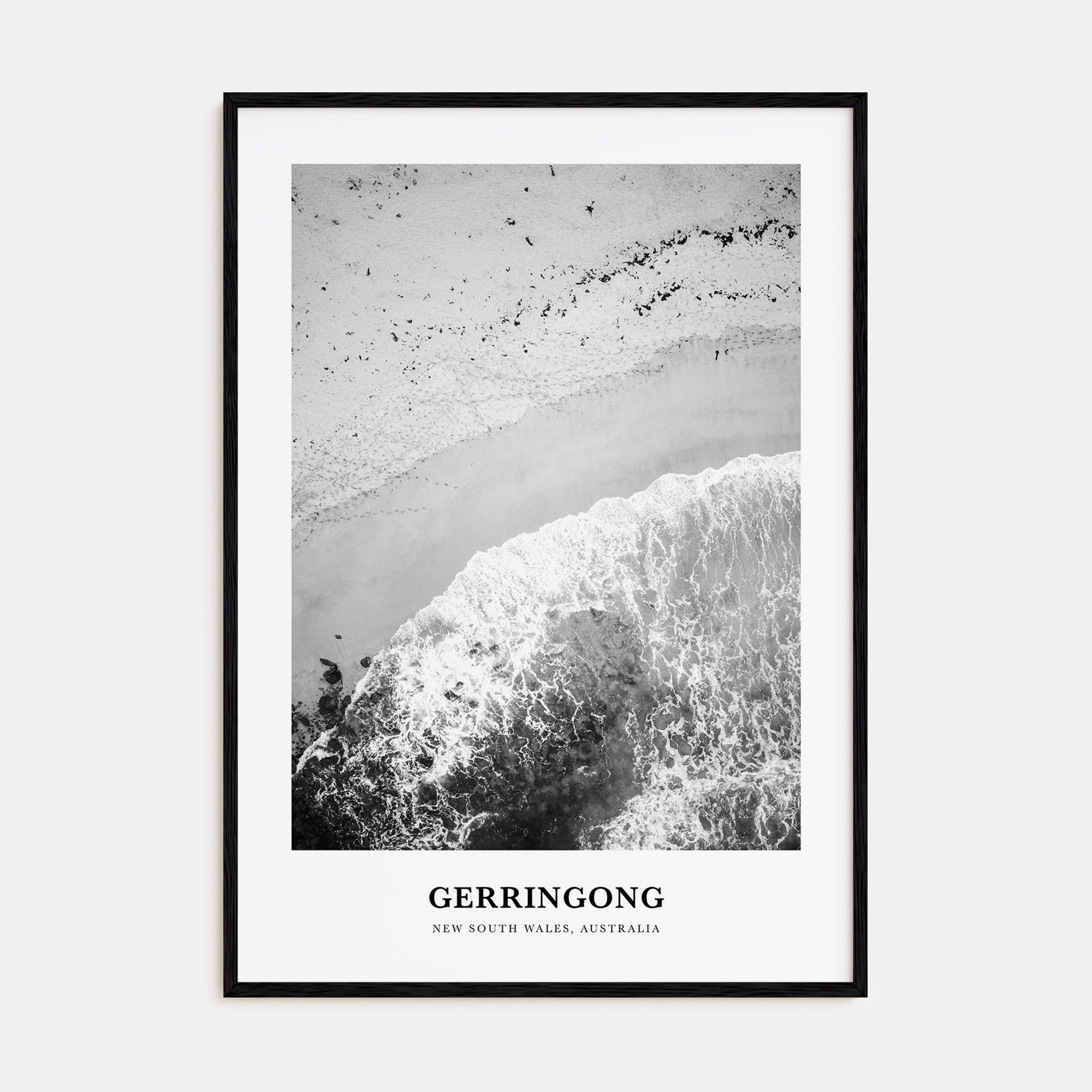 Gerringong Portrait B&W Poster