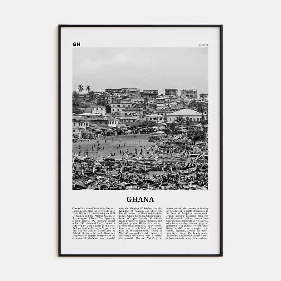 Ghana Travel B&W No 1 Poster