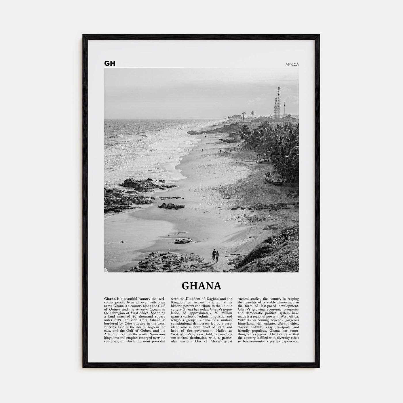 Ghana Travel B&W No 2 Poster
