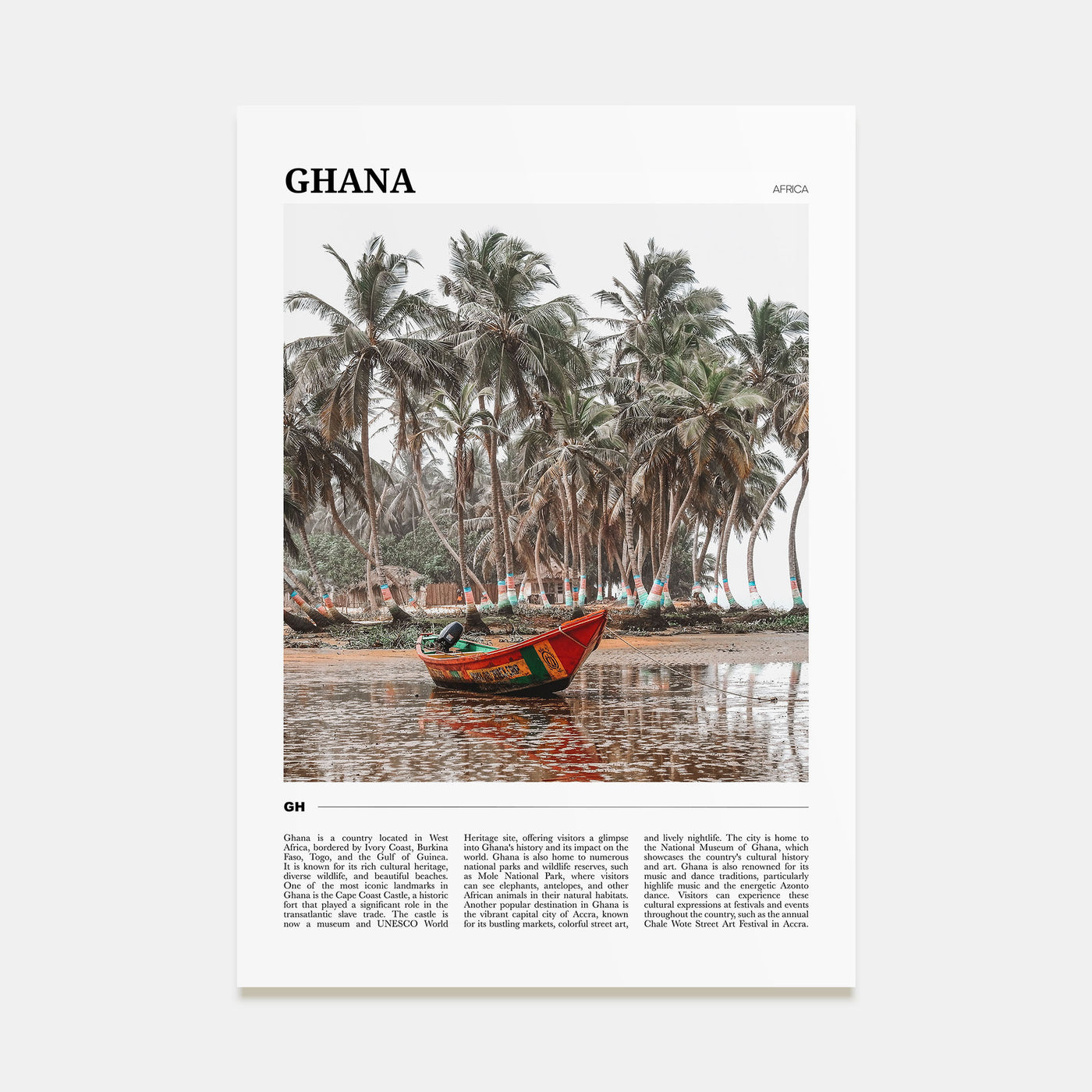 Ghana Travel Color No 1 Poster