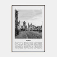 Ghent Travel B&W Poster