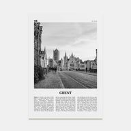 Ghent Travel B&W Poster