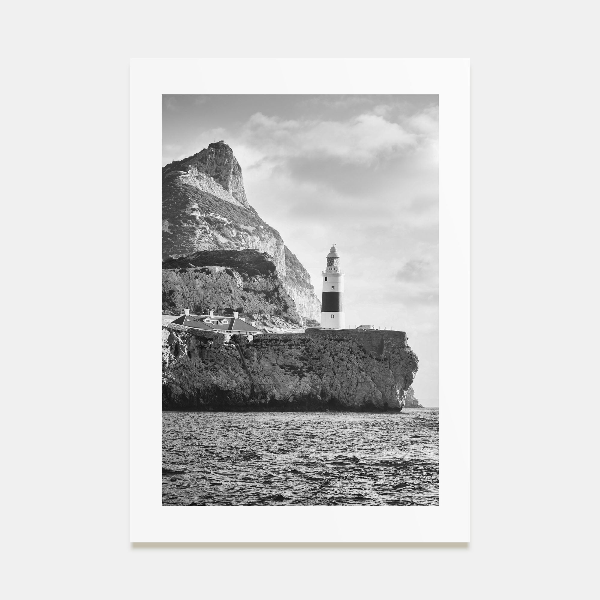 Gibraltar Photo B&W Poster