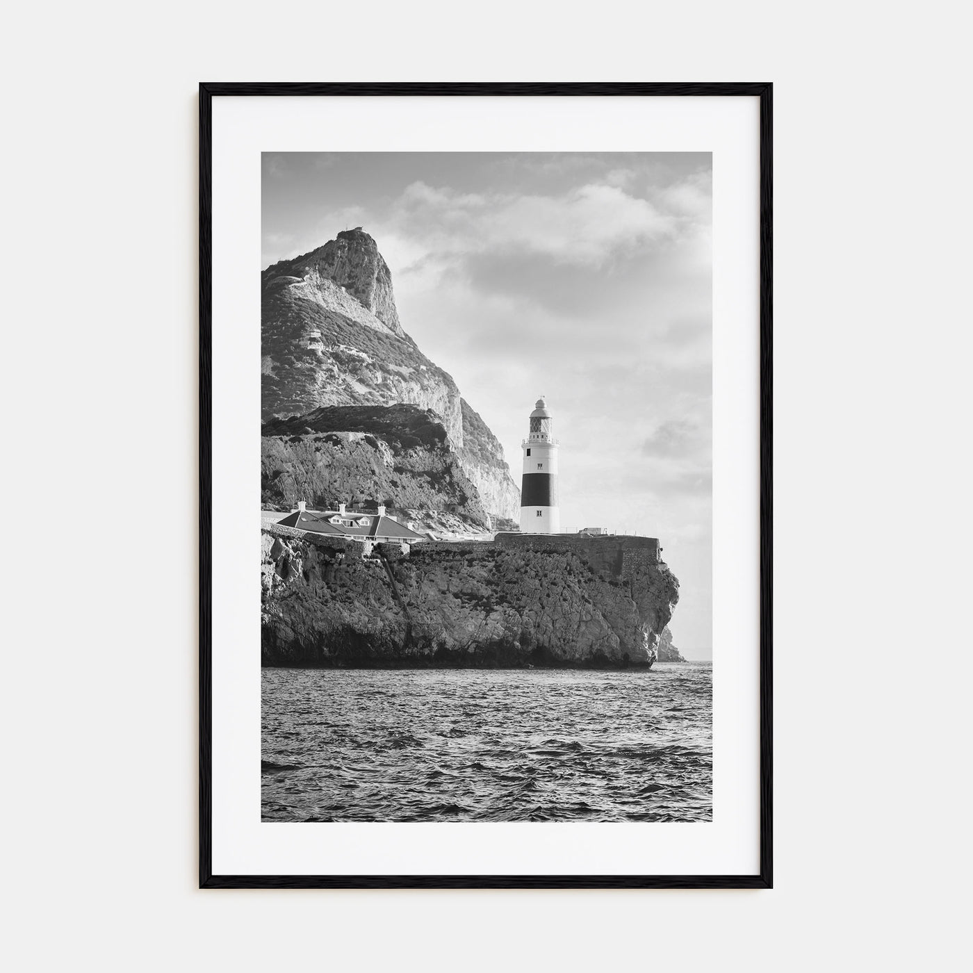 Gibraltar Photo B&W Poster