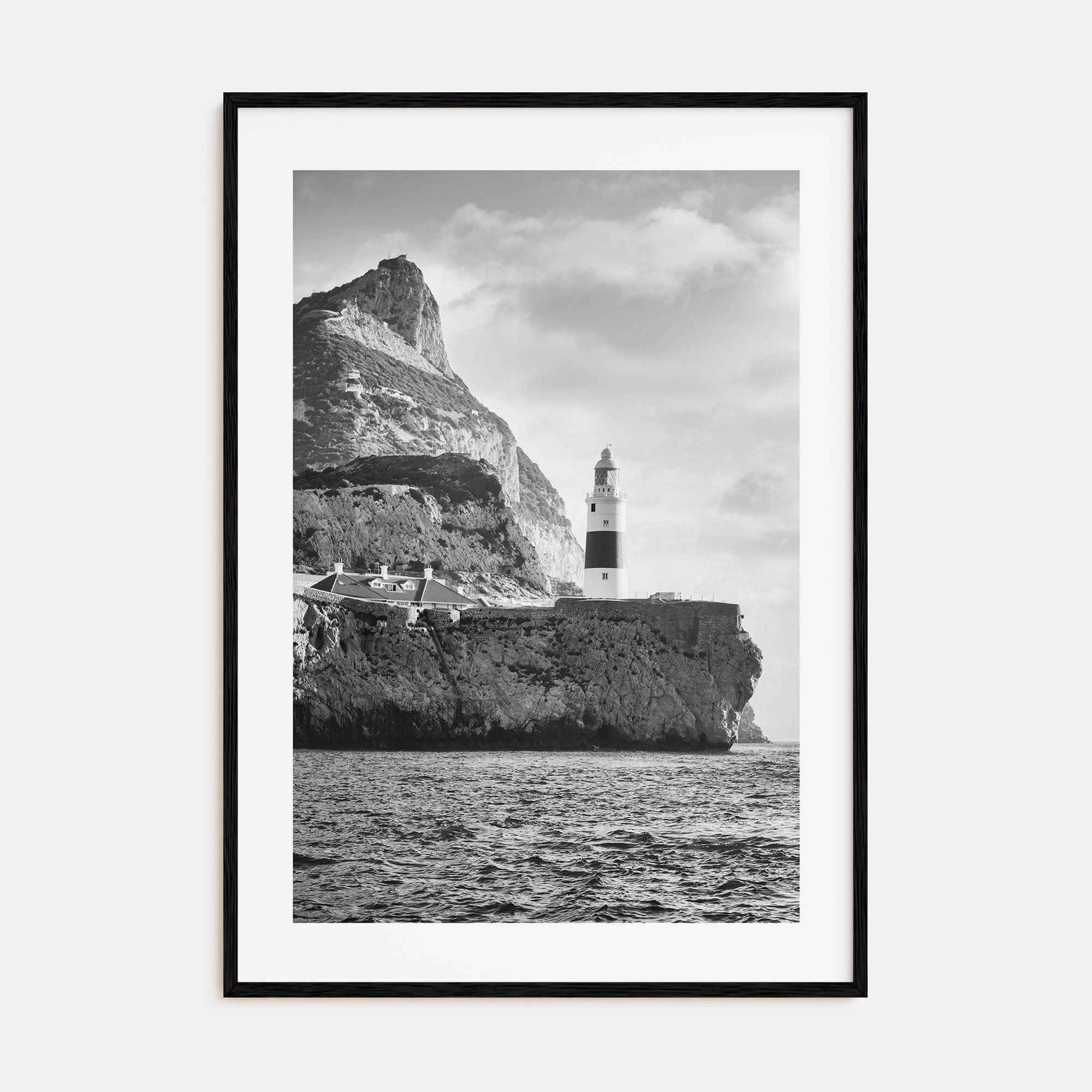 Gibraltar Photo B&W Poster