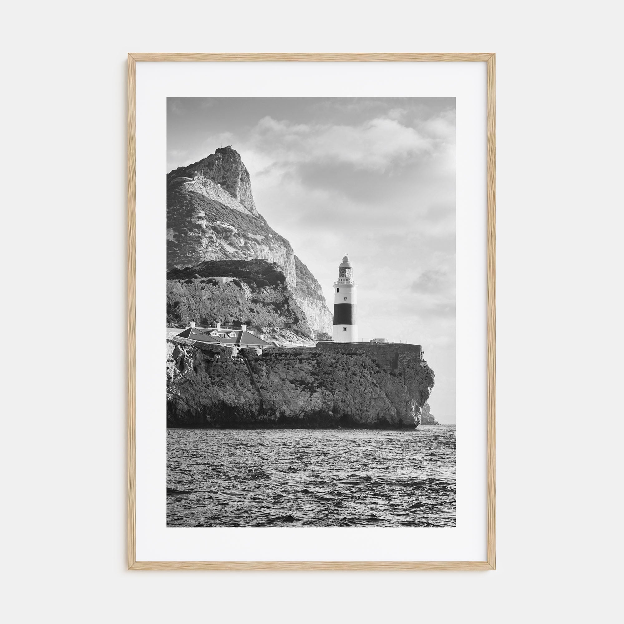 Gibraltar Photo B&W Poster