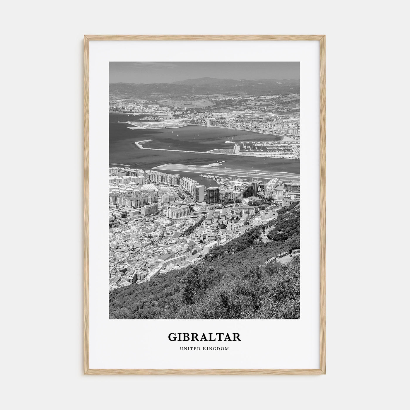 Gibraltar Portrait B&W Poster