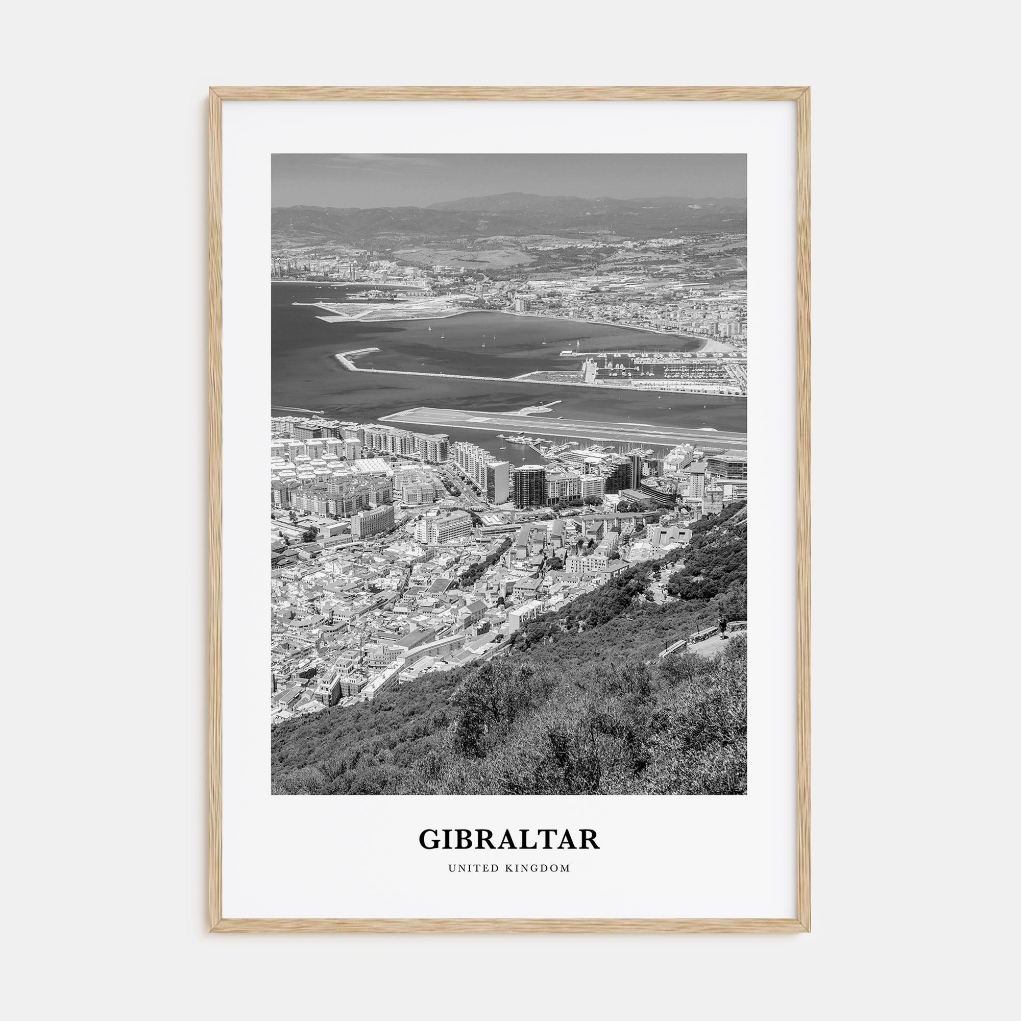 Gibraltar Portrait B&W Poster