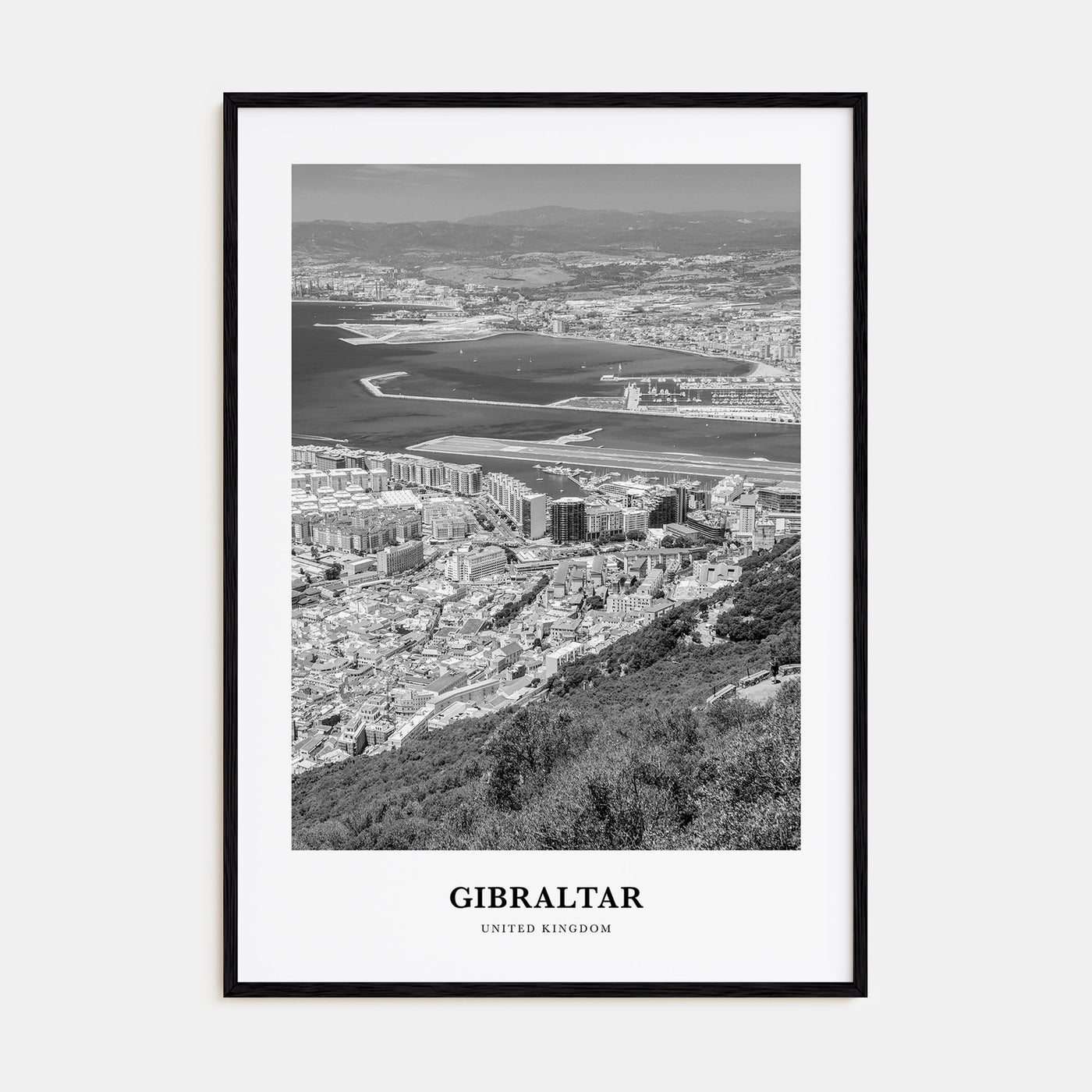 Gibraltar Portrait B&W Poster
