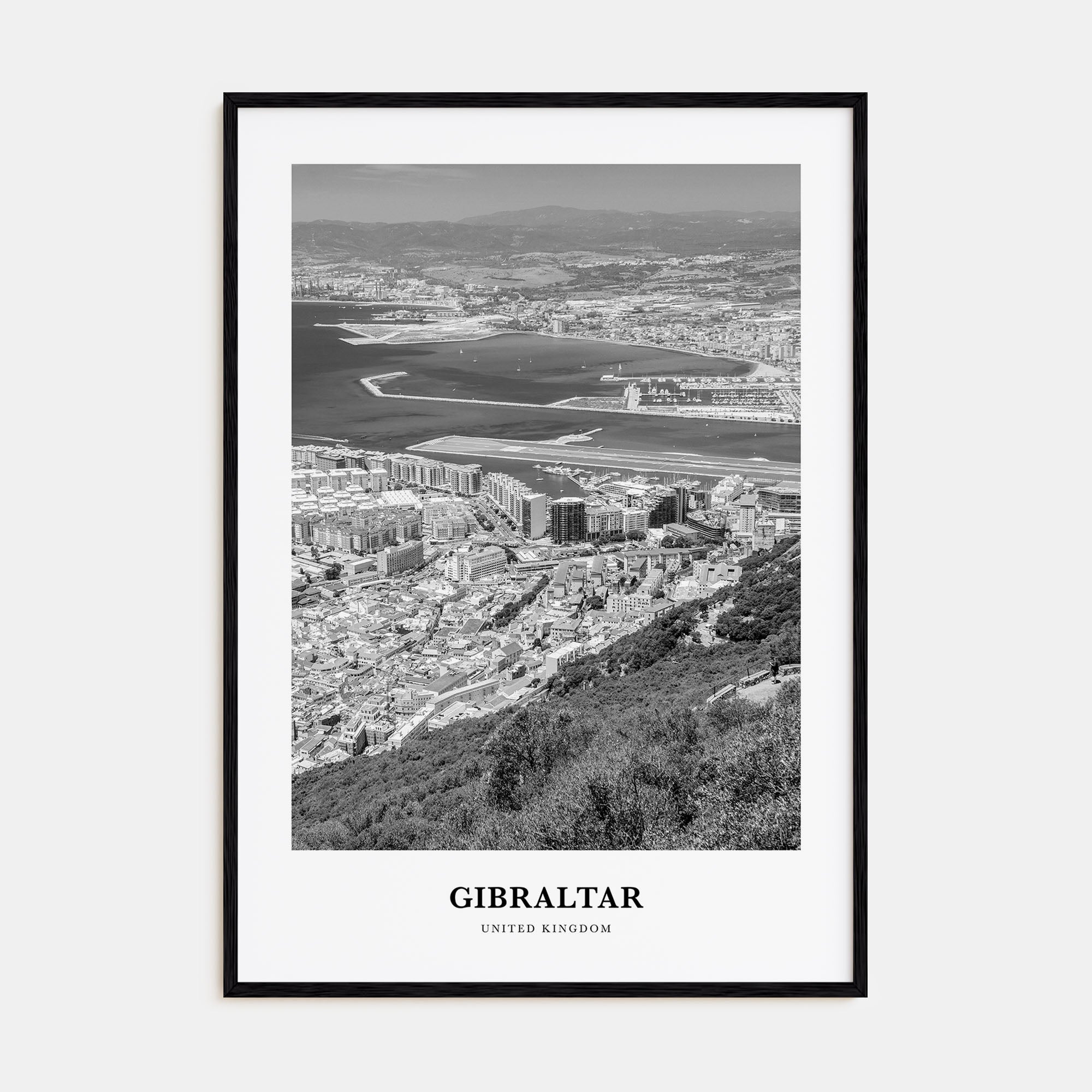 Gibraltar Portrait B&W Poster