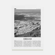 Gibraltar Travel B&W Poster