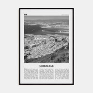Gibraltar Travel B&W Poster