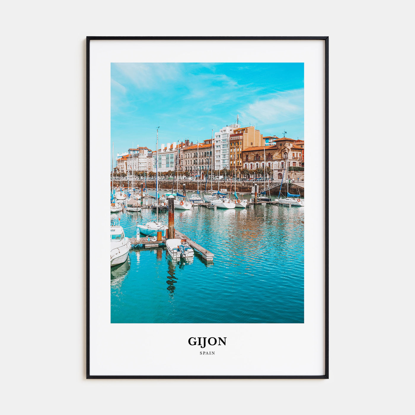 Gijon Portrait Color Poster