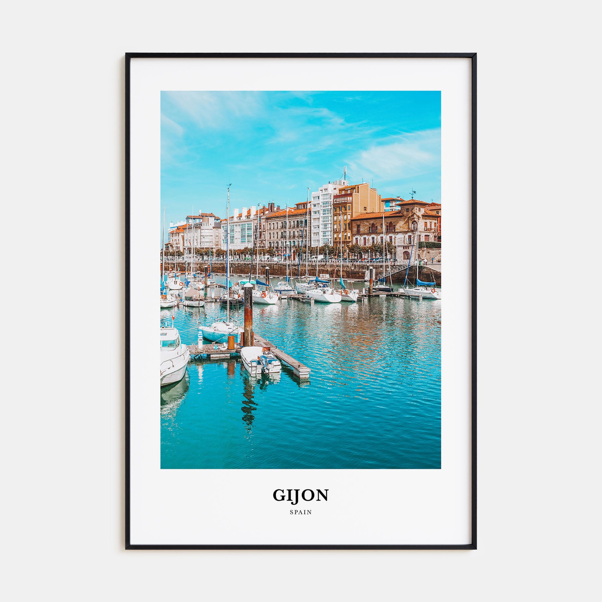 Gijon Portrait Color Poster