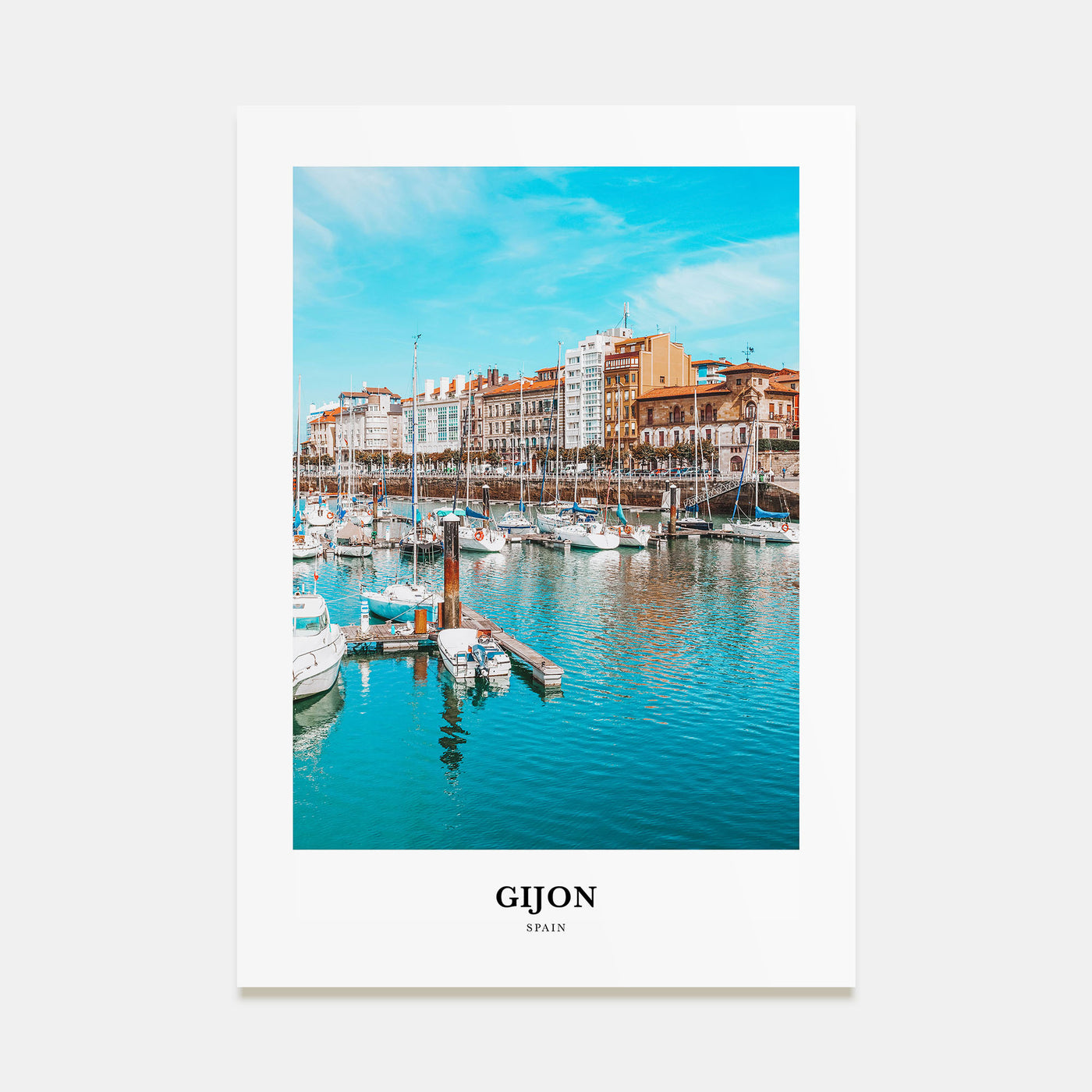 Gijon Portrait Color Poster