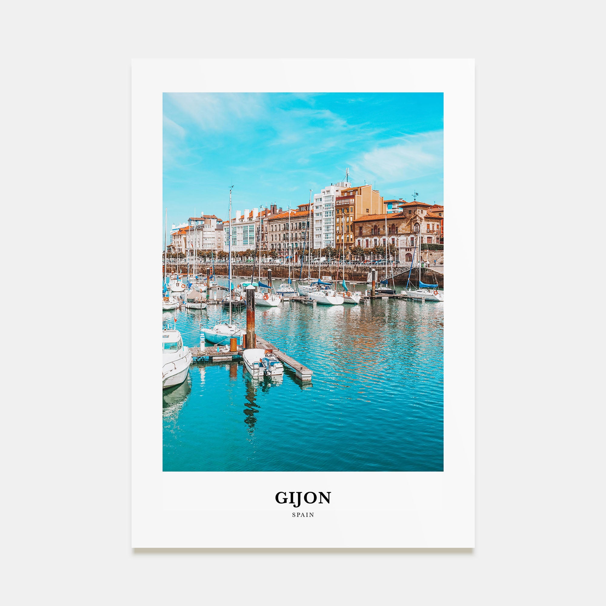 Gijon Portrait Color Poster