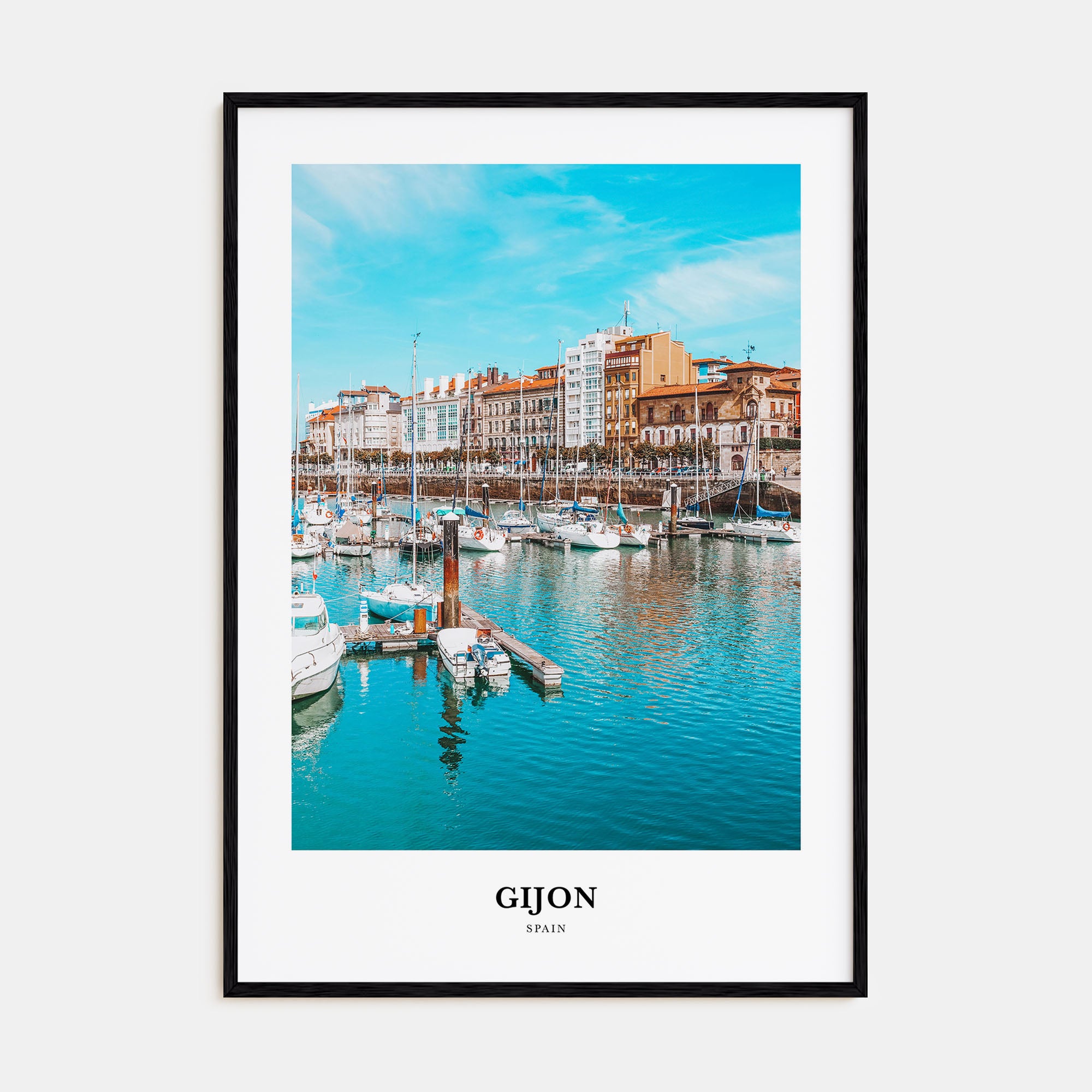 Gijon Portrait Color Poster