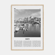 Gijon Travel B&W Poster