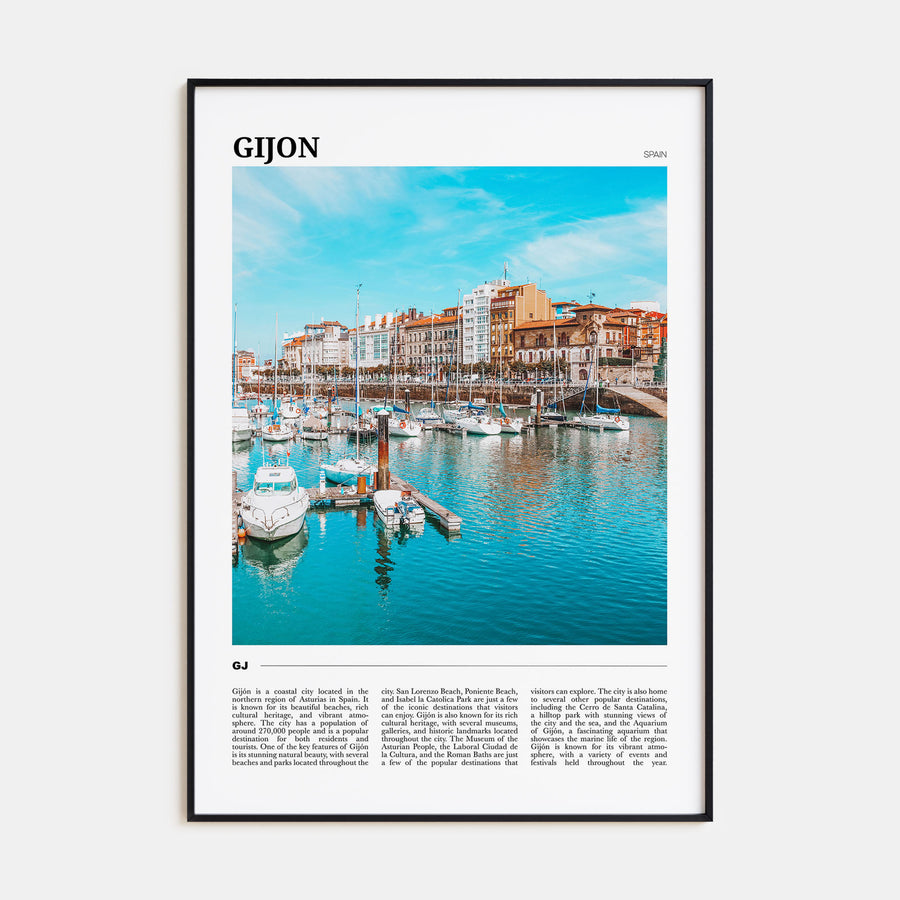 Gijon Travel Color Poster