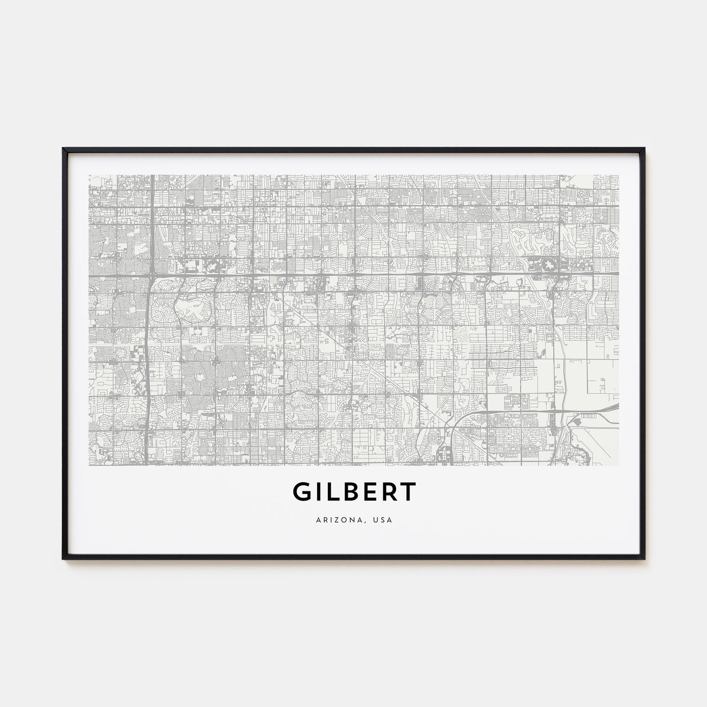 Gilbert Map Landscape Poster