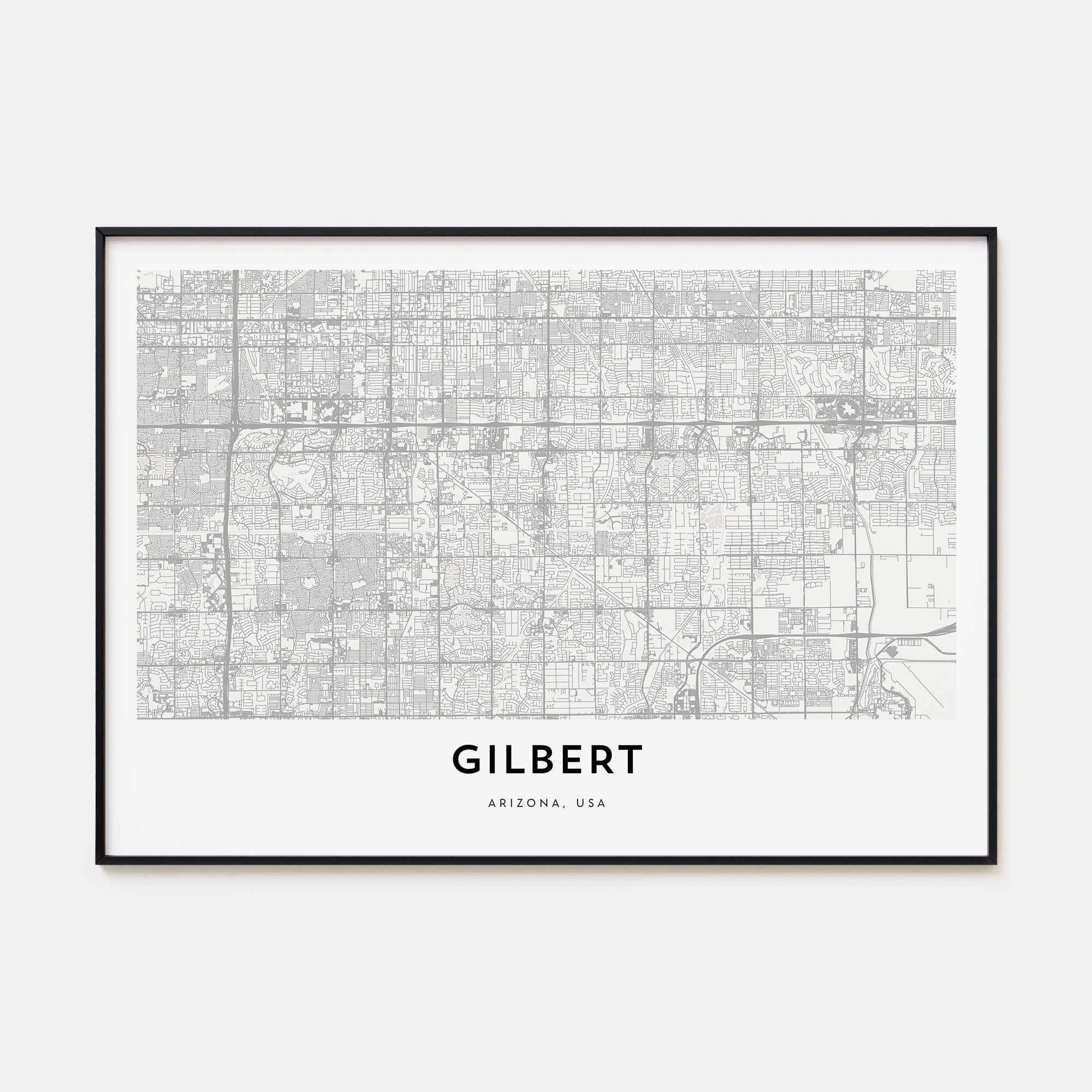 Gilbert Map Landscape Poster