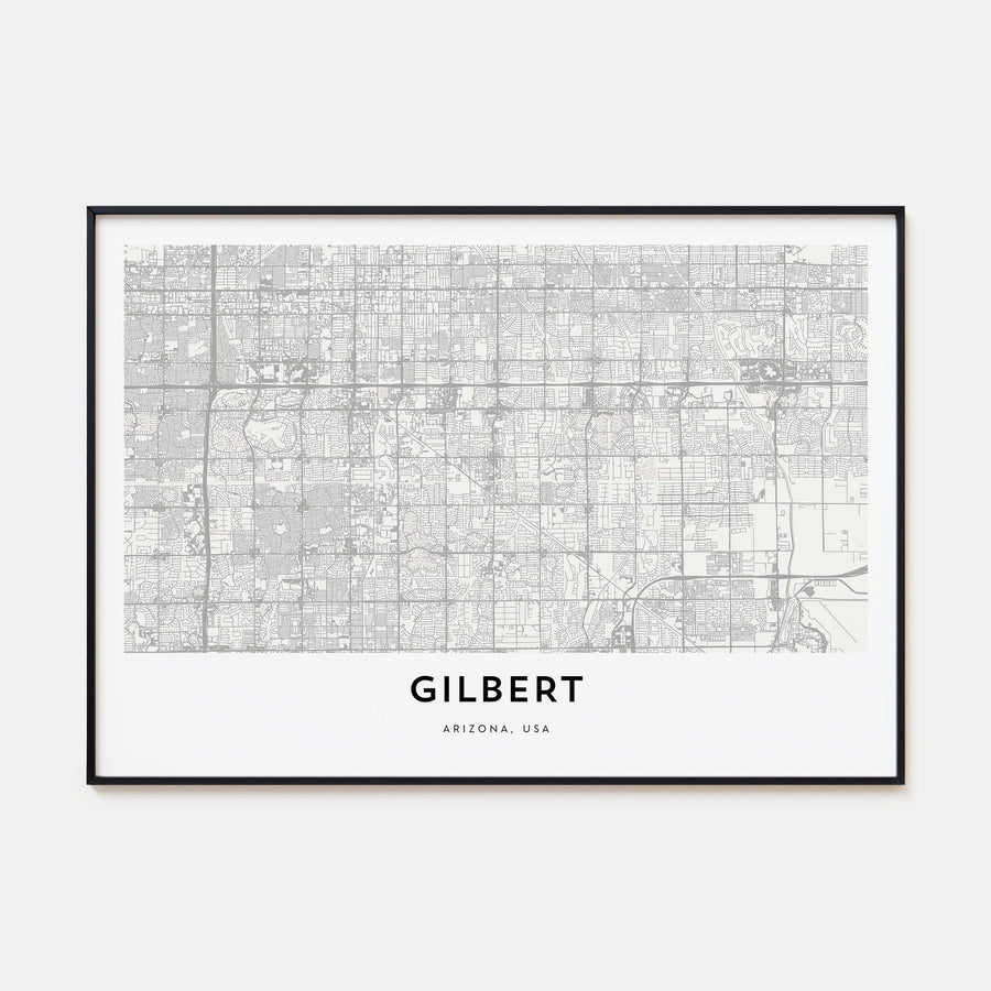 Gilbert Map Landscape Poster