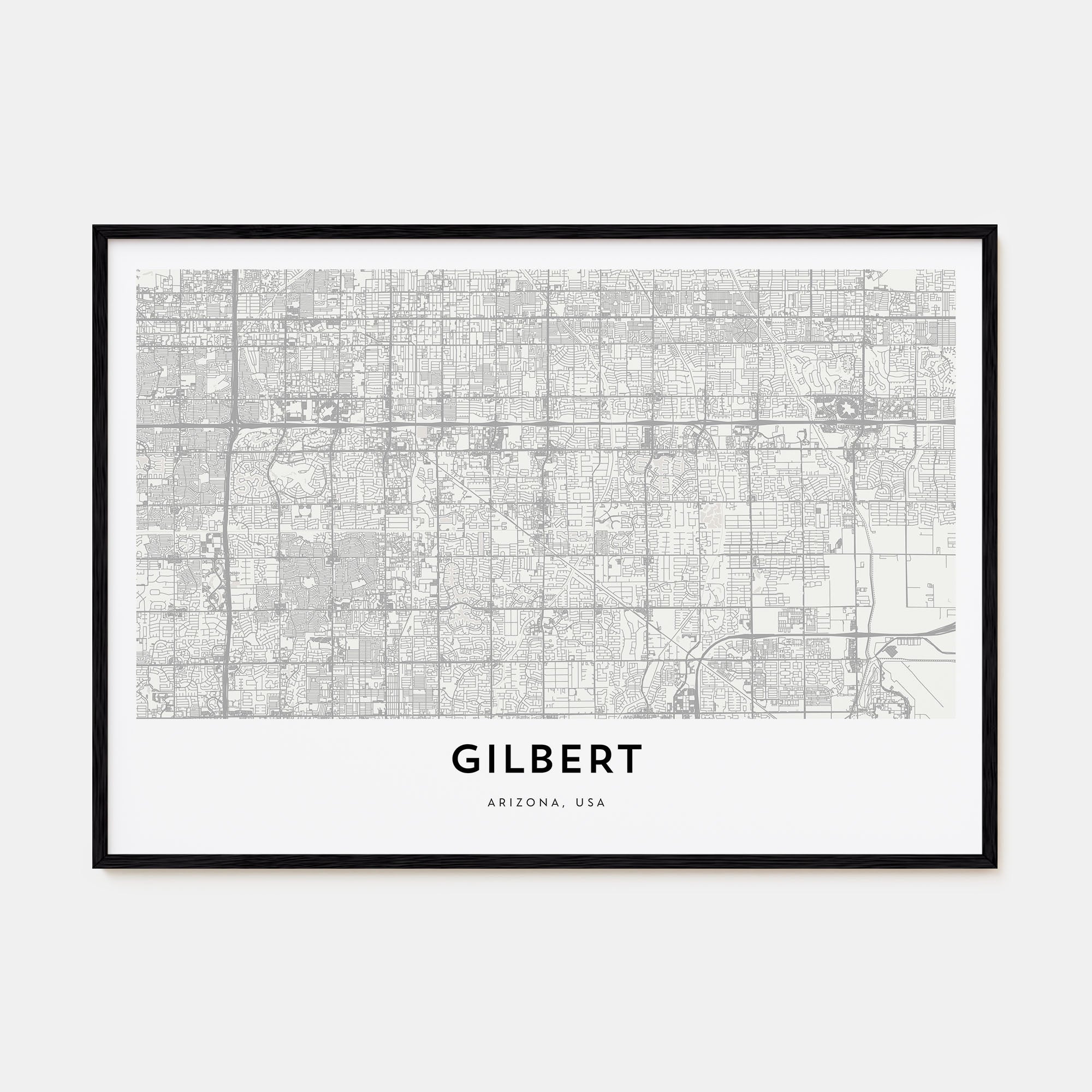 Gilbert Map Landscape Poster