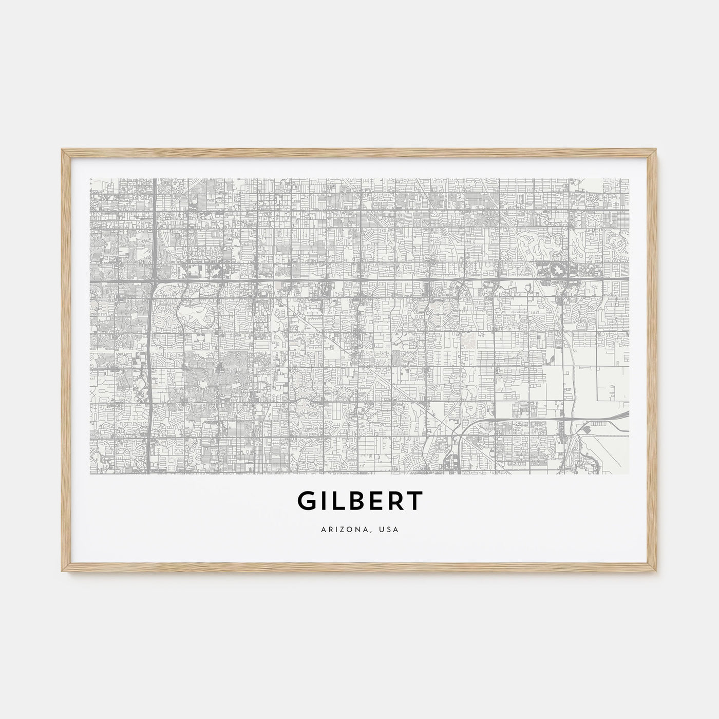 Gilbert Map Landscape Poster