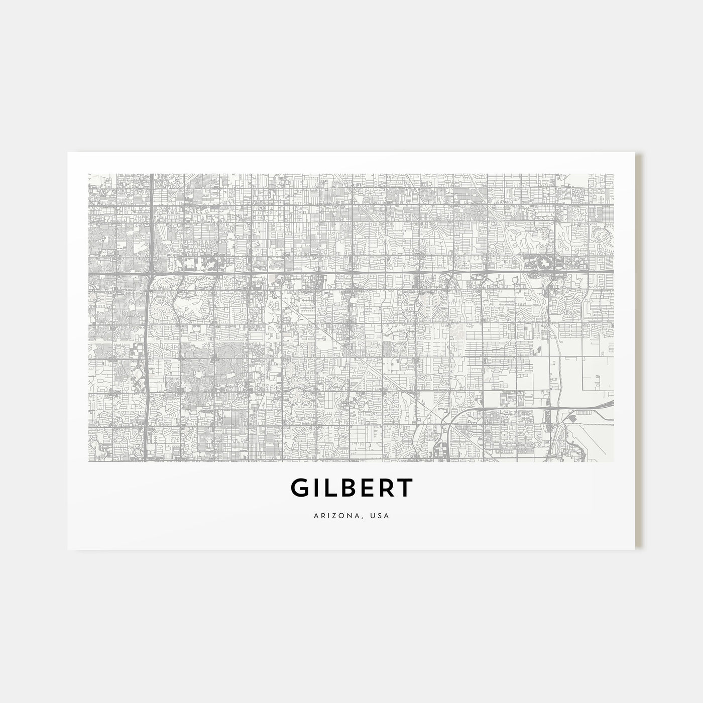 Gilbert Map Landscape Poster