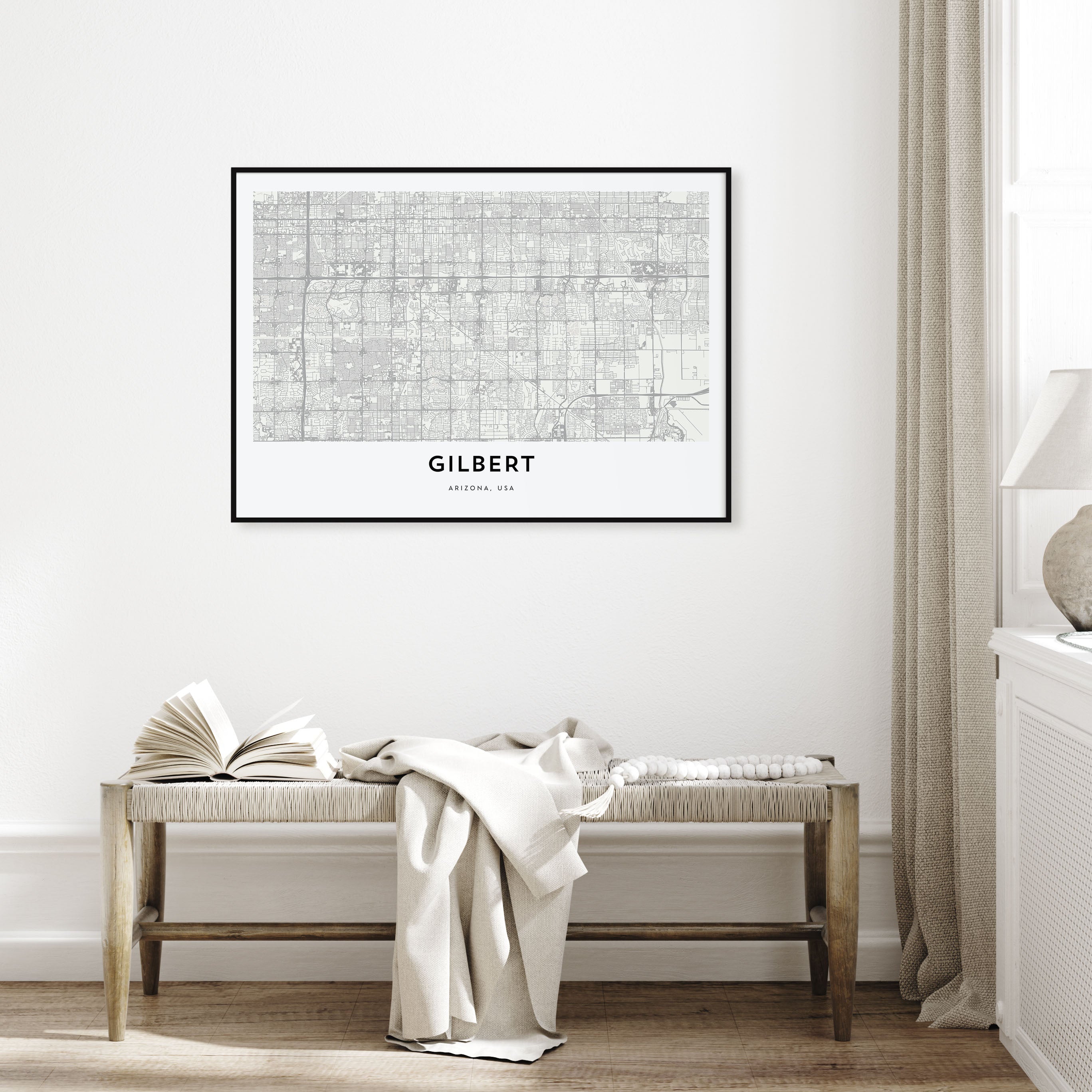Gilbert Map Landscape Poster