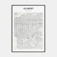 Gilbert Map Portrait Poster