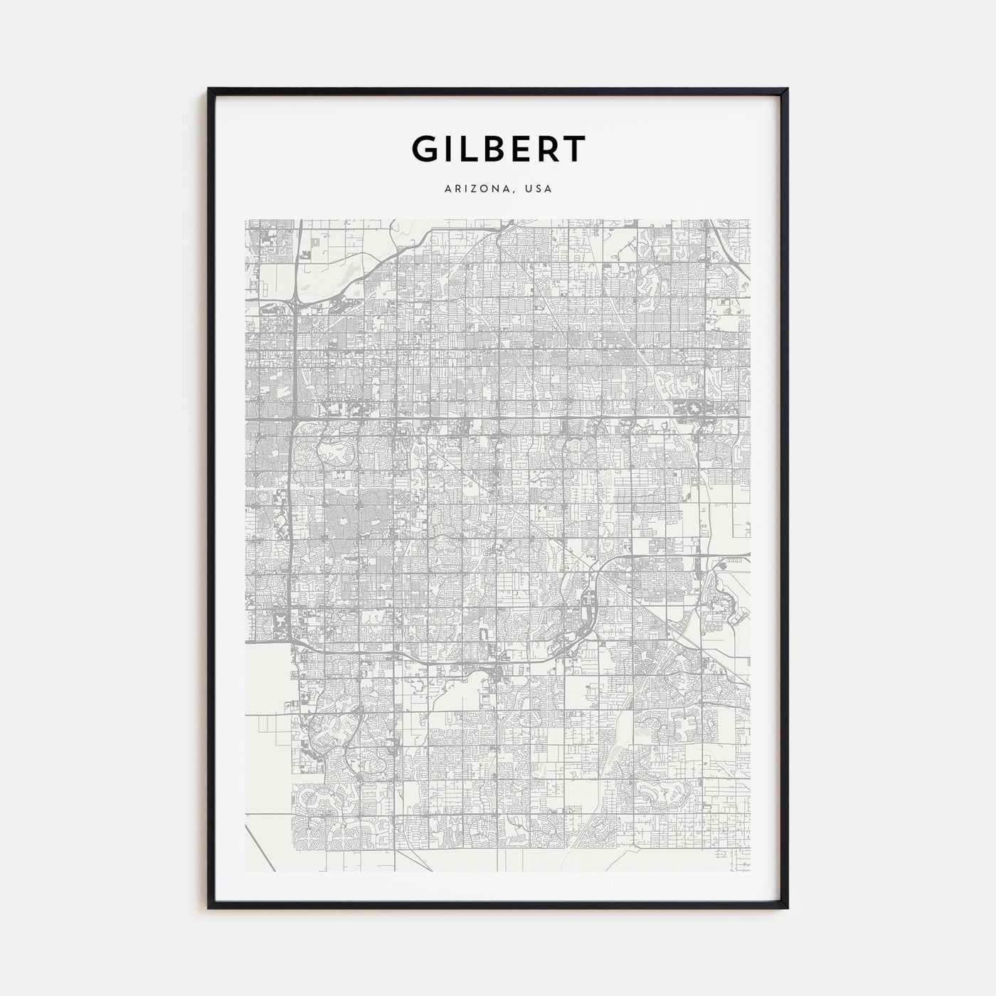 Gilbert Map Portrait Poster