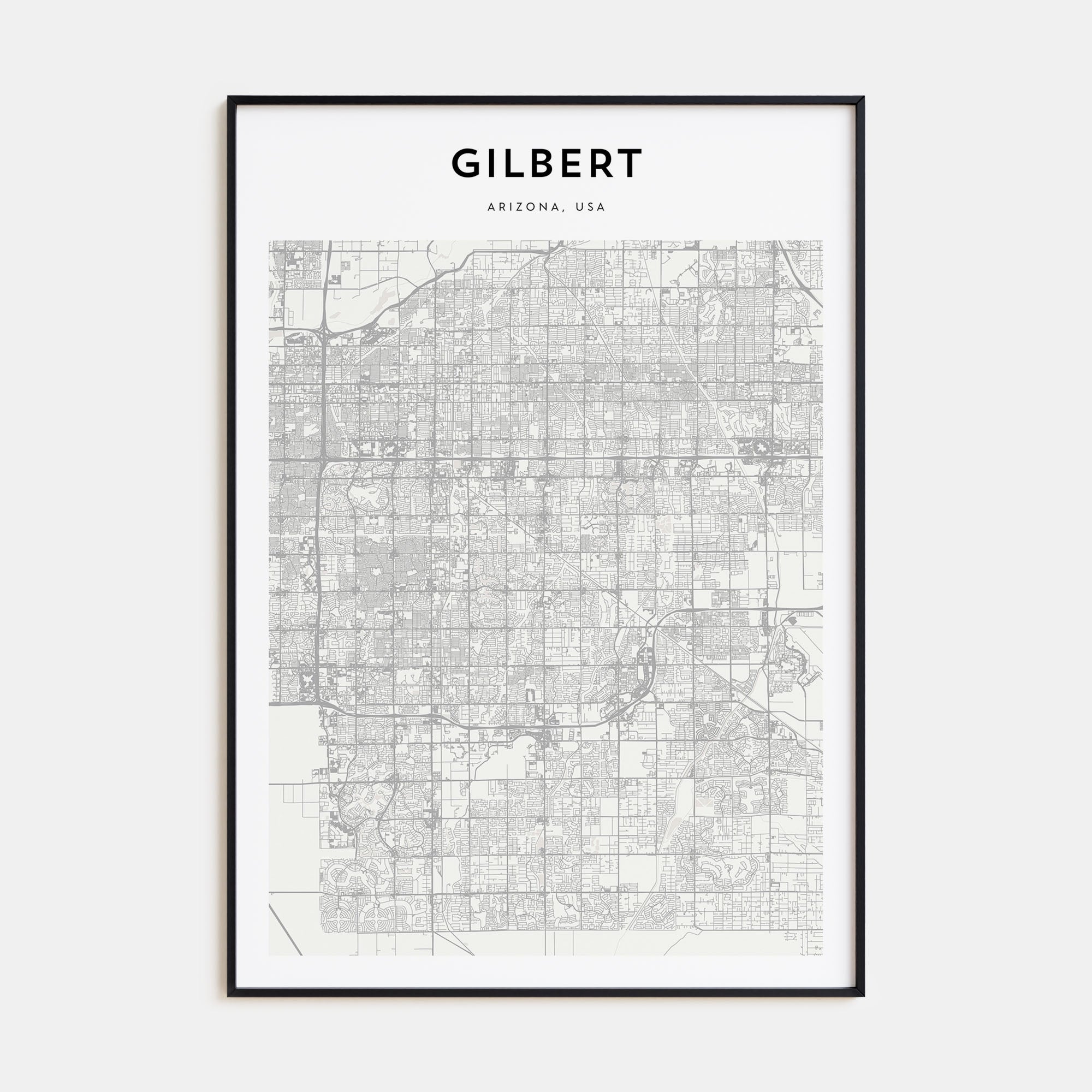 Gilbert Map Portrait Poster