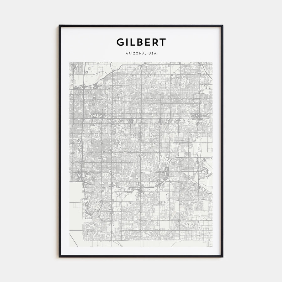 Gilbert Map Portrait Poster