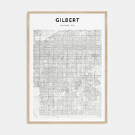 Gilbert Map Portrait Poster