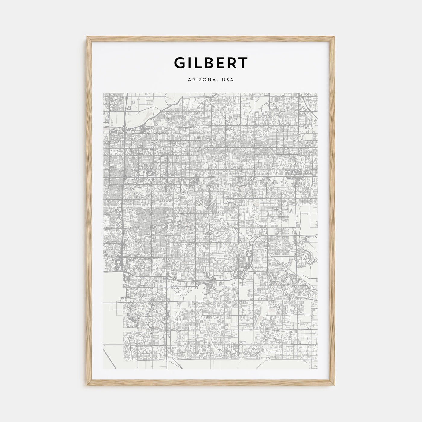 Gilbert Map Portrait Poster