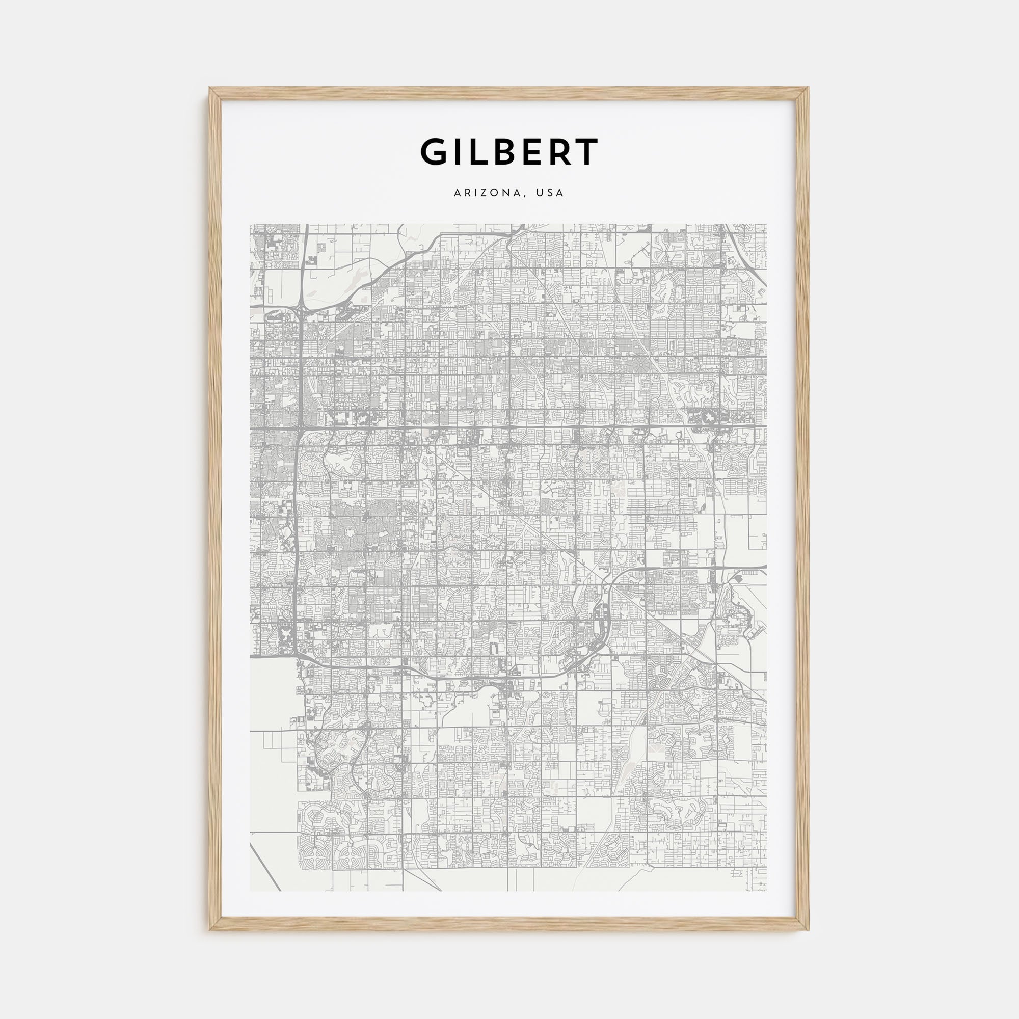 Gilbert Map Portrait Poster