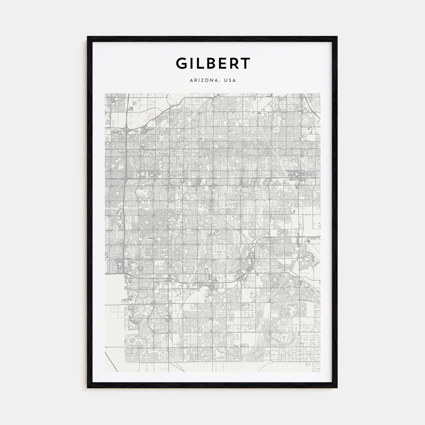Gilbert Map Portrait Poster