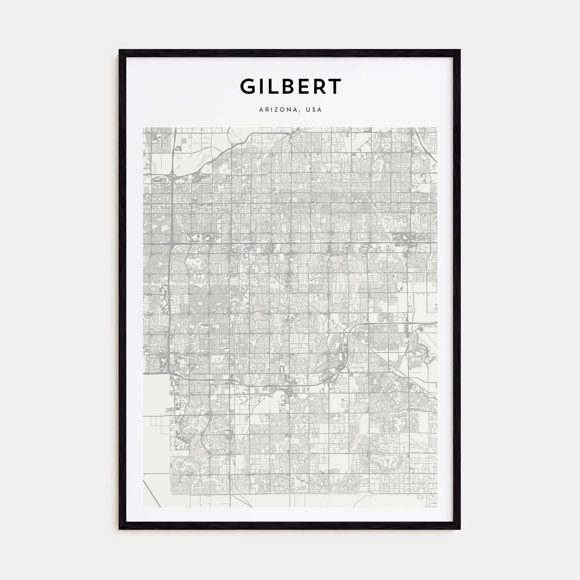 Gilbert Map Portrait Poster