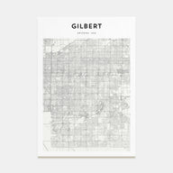 Gilbert Map Portrait Poster