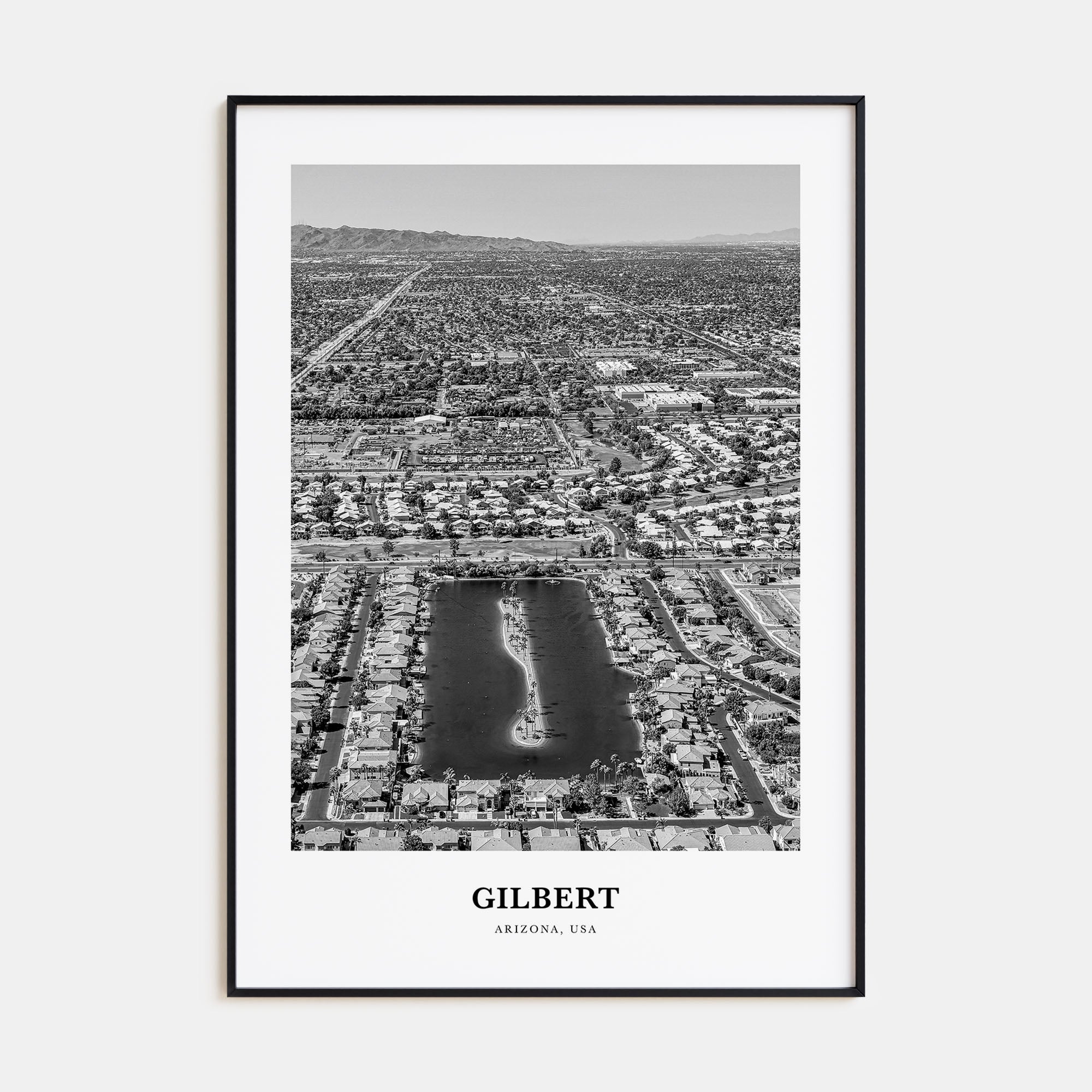 Gilbert Portrait B&W Poster