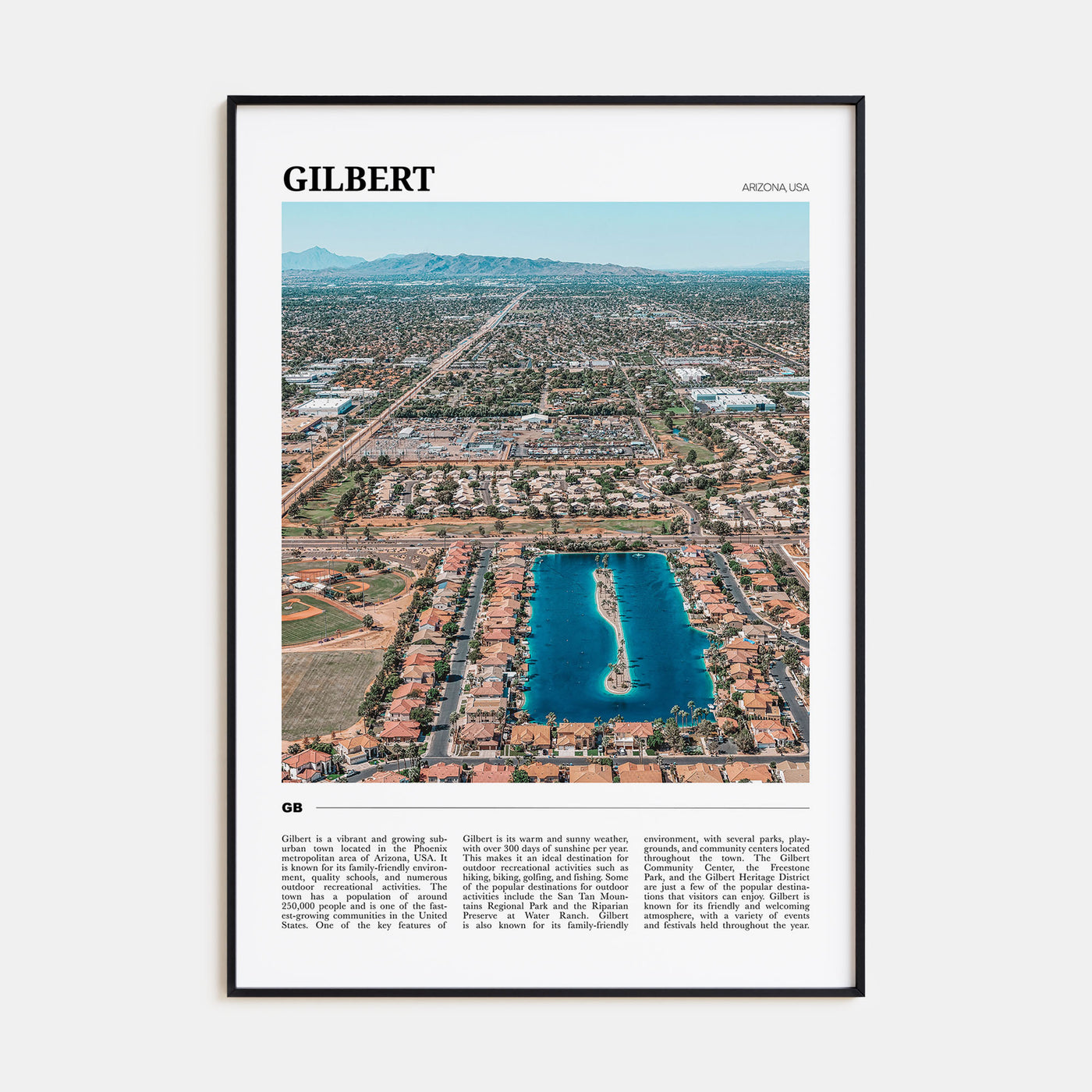 Gilbert Travel Color Poster