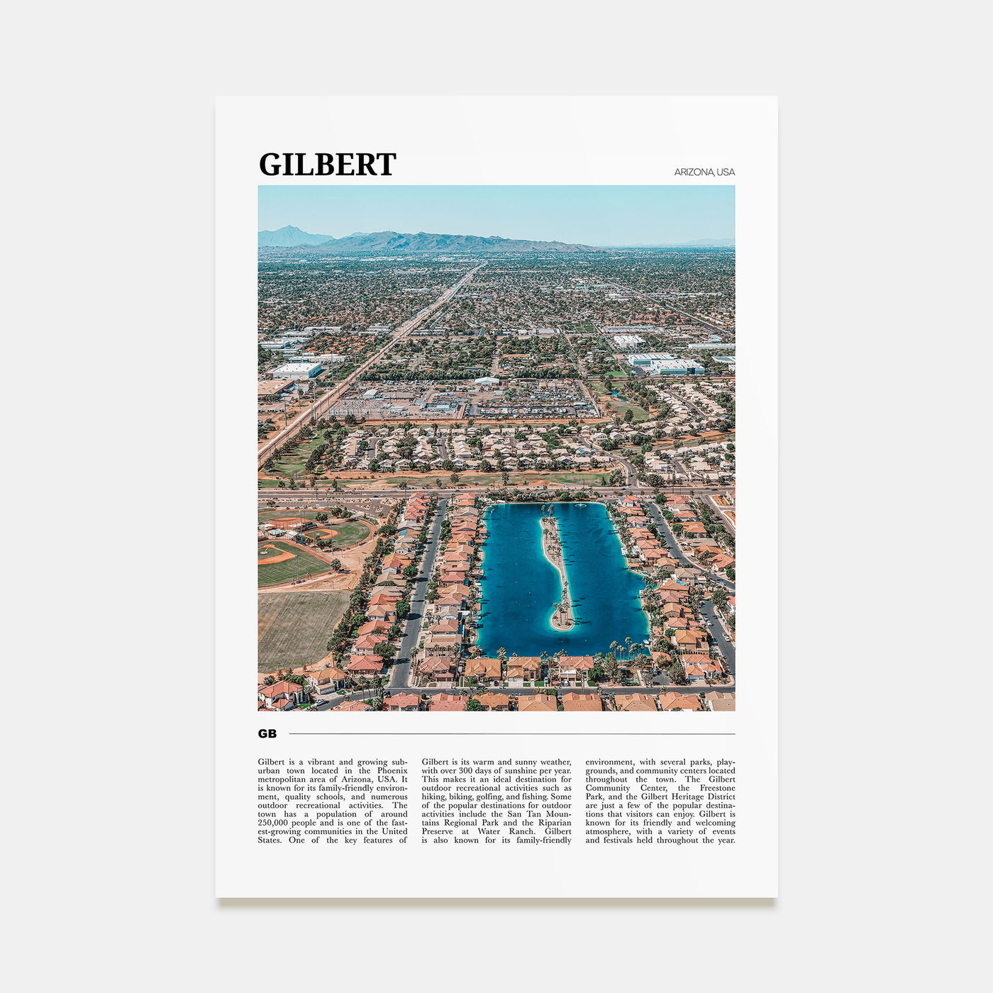 Gilbert Travel Color Poster