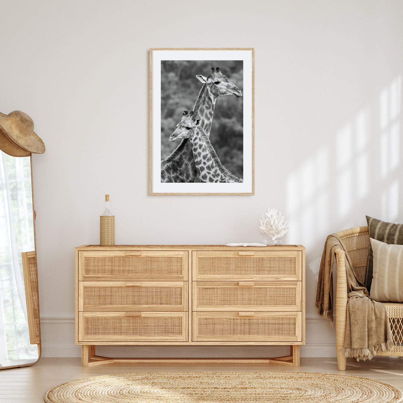 Giraffe Photo B&W No 2 Poster