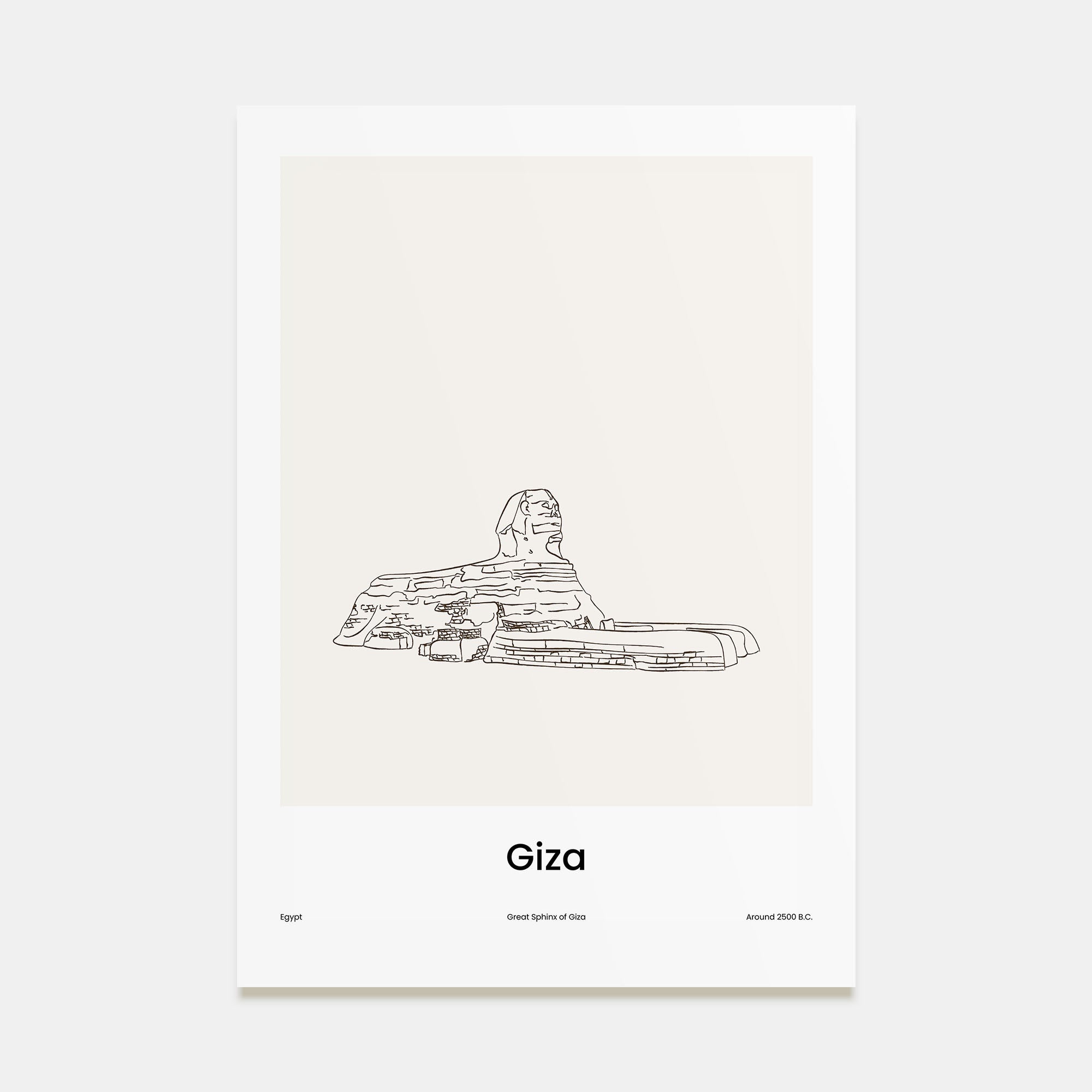 Giza Drawn Poster