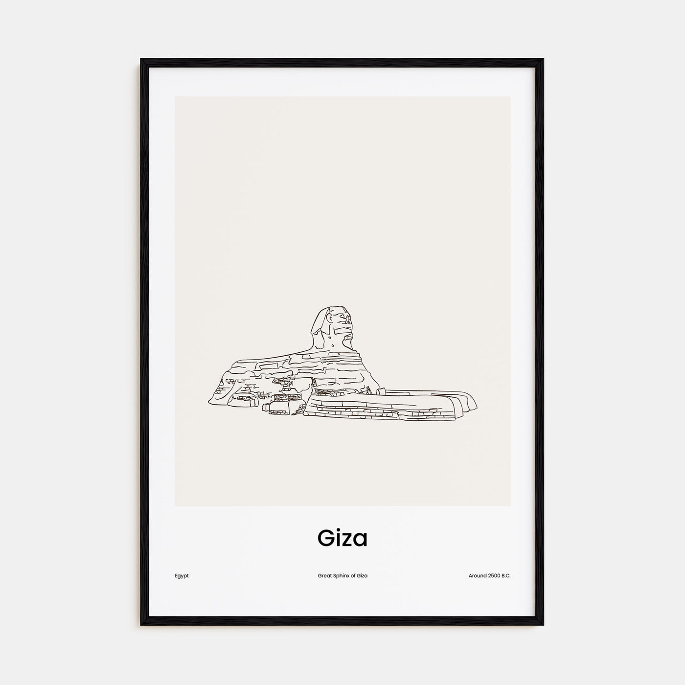 Giza Drawn Poster
