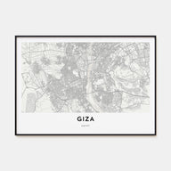 Giza Map Landscape Poster