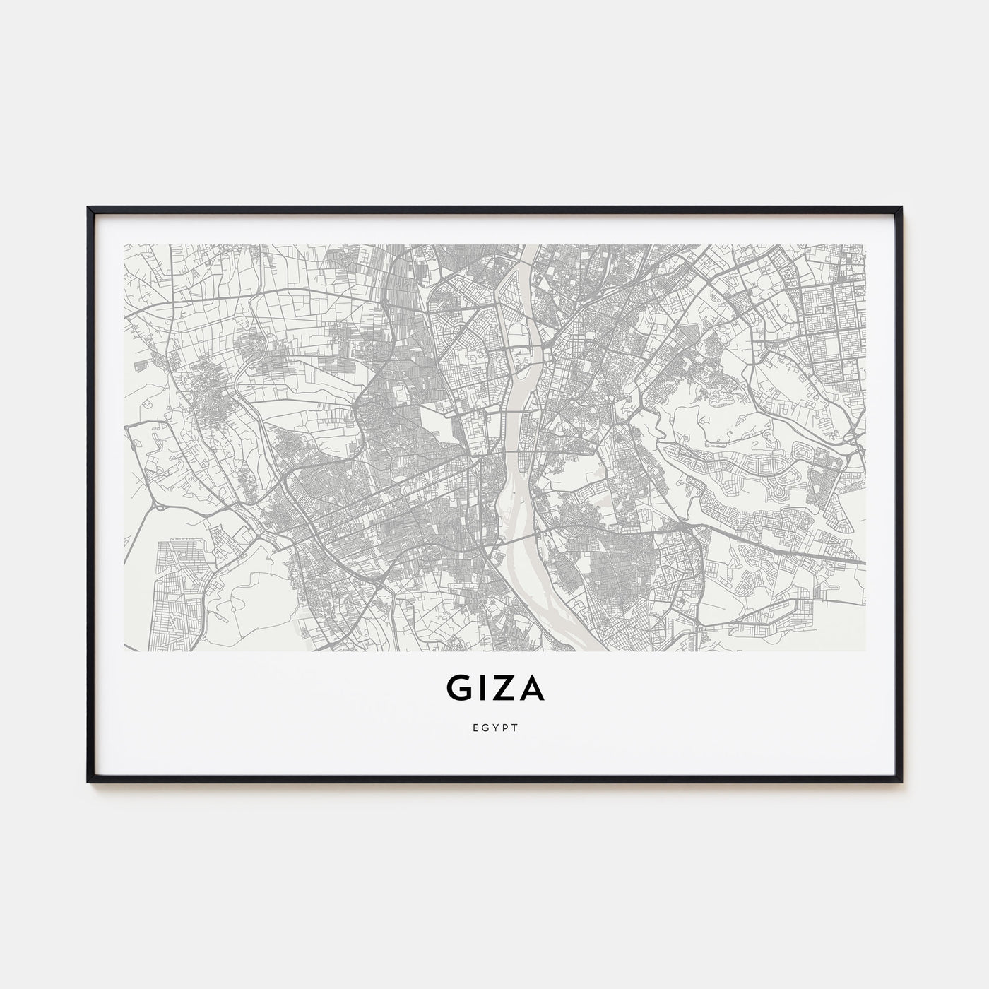 Giza Map Landscape Poster