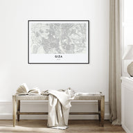 Giza Map Landscape Poster